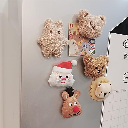 Imán decorativo de oso de peluche para refrigerador miniatura 6