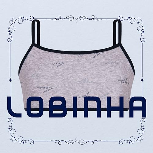 LOBINHA BY LUPO Top Sutiã Infantil Cotton Sem Bojo e Aro Confortável Lupo Infanto Juvenil Meninas, M