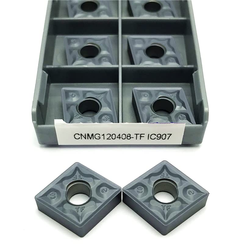 10 insertos de carburo CNMG120408 TF IC907 para torno miniatura 6