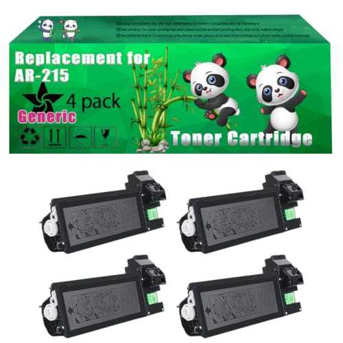 Image of TONCPEVE Replacement AR-215 Toner Cartridge Compatible for Sharp AR-215 AR-235 AR-270 AR-275 AR-276 AR-M236 AR-M276 Printers, Up to 16000 Pages, Vivid Colors, Contains Chip (4 Pack Black)