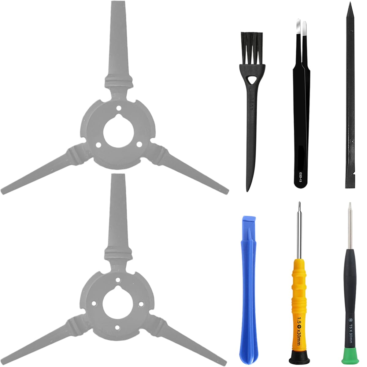Replacement Gimbal Shock Absorption Rubber for Dji Mini 4 Pro, Gimbal Camera Shock Absorber Ball, gumowe akcesoria do redukcji wibracji lotu z narzędziem naprawczym (długa lewa i prawa)