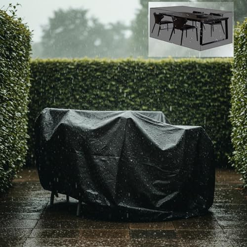 AJALGZ Funda Muebles Exterior Impermeable Funda para Mesa para Mobiliario de Exterior Mesa 420d Oxford Funda para Mueble de Jardin 55x40x70cm/LxWxH Impermeable Funda para Mesa y Sillas de Terraza