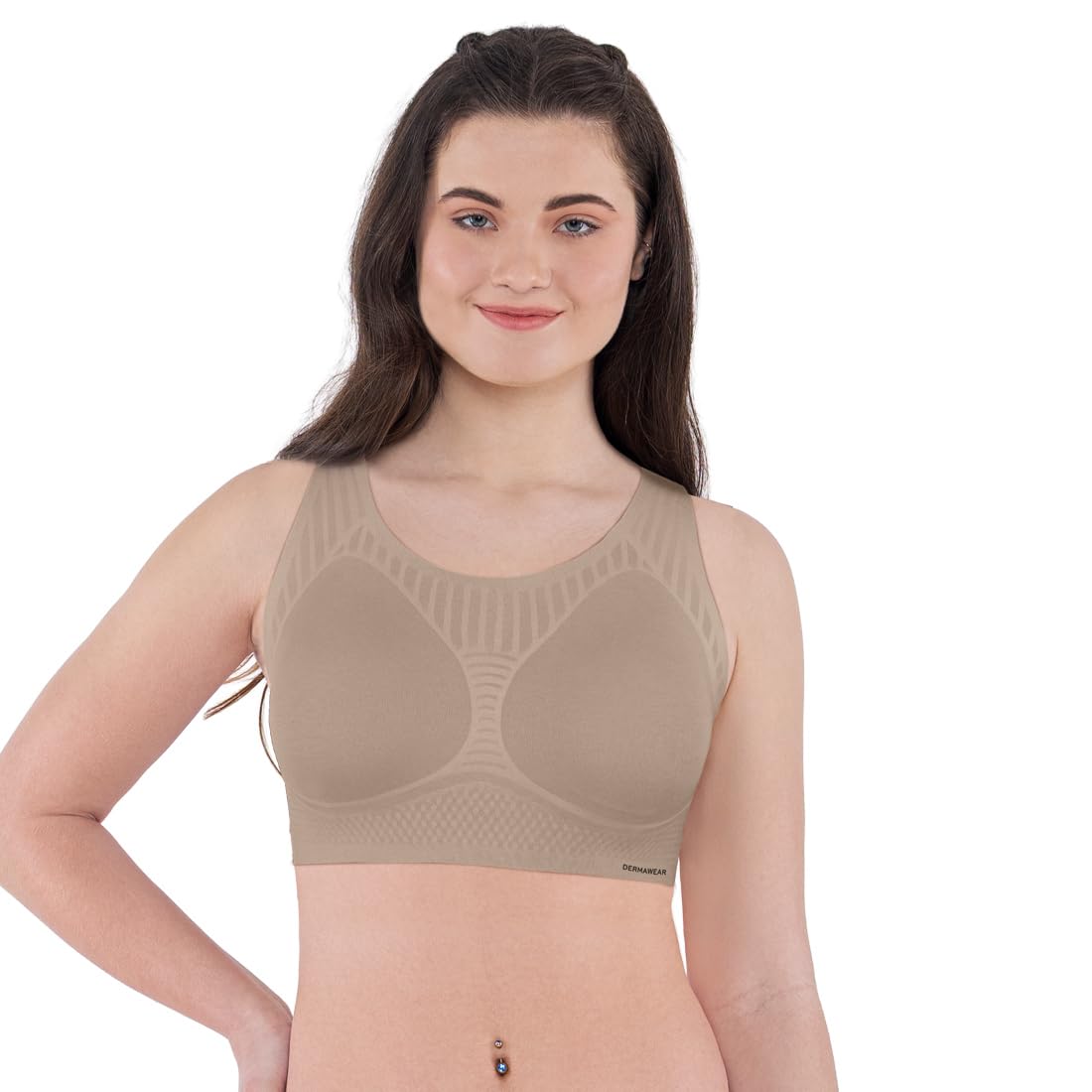 dermawear Women's Invism Cotton Bonded Racer Back Full Coverage Lightly Padded Bra-picture-52