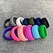 Her Weirdo & His Crazy Silicone Couple Rings 8MM Breathable Rubber Step Edge Comfort Fit Rings Wedding Band Promise for Him Her,Black & Light Pink