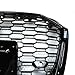 NEESPOC Front Grill Bumper Upper Grille Fit for 2018 2019 Audi S5 A5 Sportback Gloss Black RS5 Style Honeycomb Grid Replacement Parts Accessories