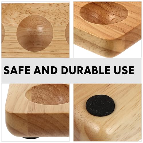 Menaje de cocina premium: soporte para huevos de madera de estilo simple 3