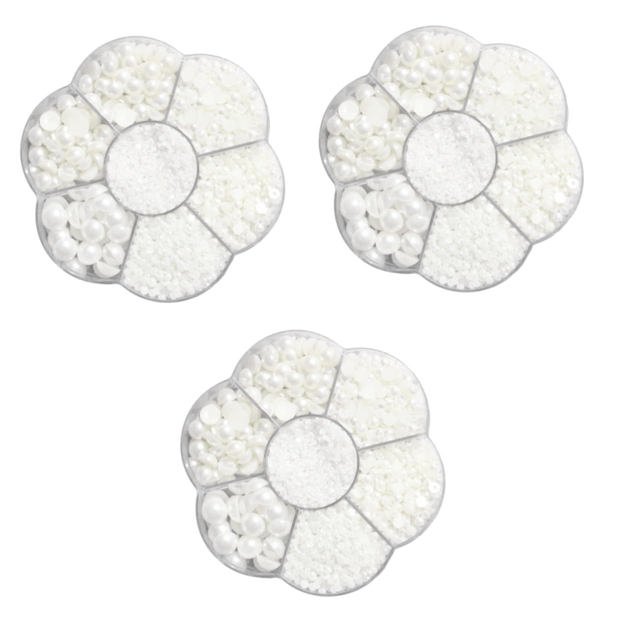 Perlas de media esfera para manualidades y kit de adornos para joyería diy, surtido de plástico