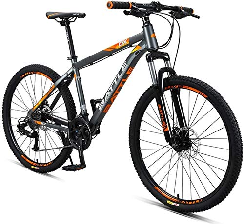 Syxfckc 26 Pulgadas Bicicleta de montaña, Bicicleta de montaña Mujeres de los Hombres de 27 velocidades, con Doble Disco patín Todo Terreno Bicicleta de montaña
