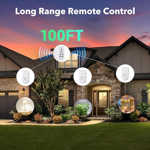 image for BN-LINK Wireless Remote Control Electrical Outlet Switch for Lights, F