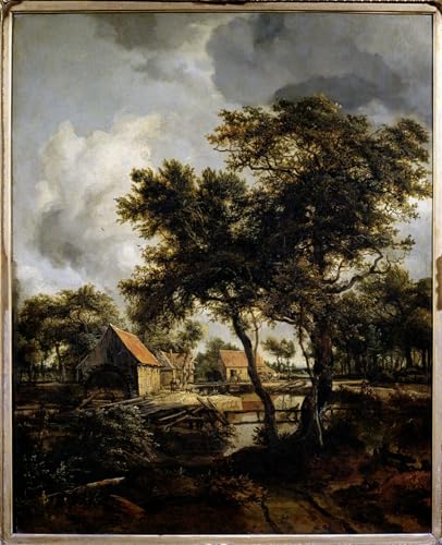 Peintures un paysage boisé Meindert Hobbema tableaux modernes muraux