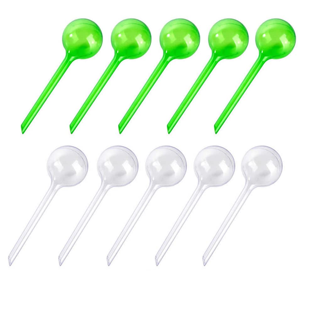 10 Pcs Plant Watering Bulbs, 5cm Plastic Watering Globes, Automatic Self-Watering Waterers System for Indoor Outdoor Plants, Self Watering System for Plants Indoor Outdoor (Trumpet)