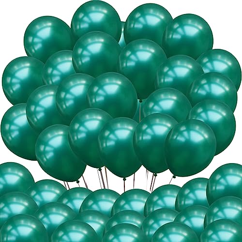 Image of Neo LOONS 100 pcs 5 inch Pearl Emarald Green Premium Latex Balloons - Great for Kids, Adult Birthdays, Weddings, Receptions, Baby Showers, Water Fights, or Any Celebration