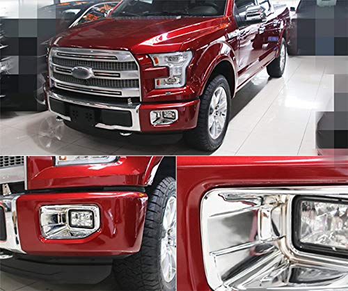 GZXinWei ABS Chrome Car Outer Front Fog Light lamp Cover Trims Exterior Accessories,Silver
