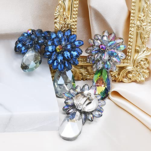 Boucles d'oreilles à clip cristal sans douleur pour lobes non percés - 3