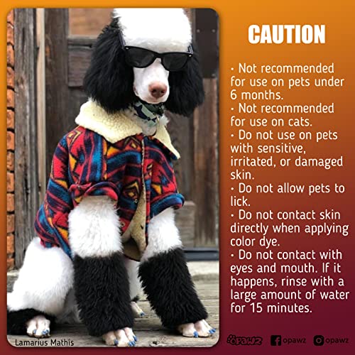 Opawz Permanenter Haustier Haarfarbe, Berufsstand Haustier sicherer Farbstoff hält über 20 Haarwäschen, leuchtende Farbe für Hunde und Pferde (Super Schwarz)