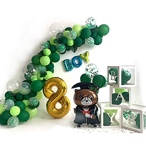 BBMORE Ballonnen, 64 stuks, groen, met confettiballonnen, 30 cm, decoratieve heliumballonnen voor kinderverjaardagen… - Image 8