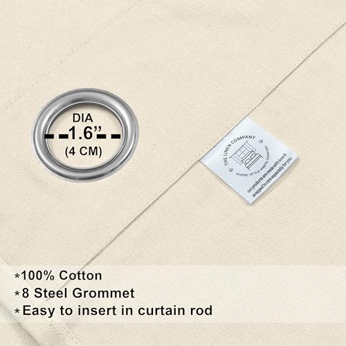 Image of THE LINEN COMPANY Canvas Cotton Long Door Curtains with Steel Eyelet for Living Room /Dining Hall /Hotel /Farm House 1 Pcs Set (4.5ft x 8 ft, Natural)