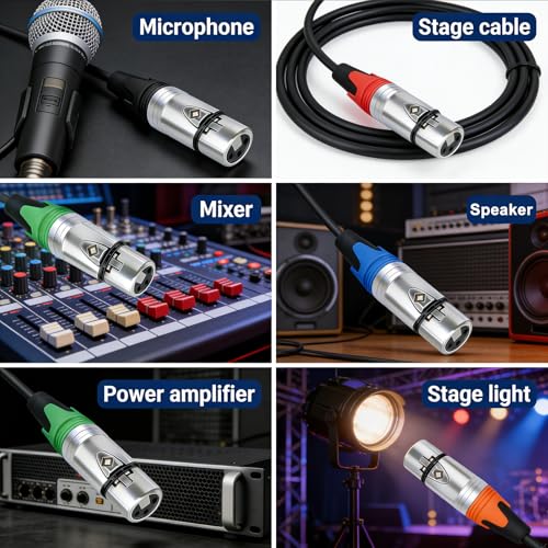 RIVIERA Conector XLR 3 Pines Macho y Hembra Pack 10 miniatura 4