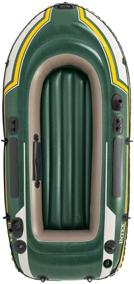 Inflatable Kayak 2 People Rubber Rowing Boat Thickening Twoperson Inflatable Fishing Boat Army Green to Send Paddles and Pumps Inflatable Boat