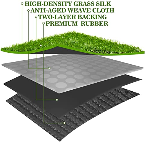 Ayoha Artificial Turf 4' X 6' With Drainage, 1.38 Inch Realistic Fake Grass Rug Indoor Outdoor Lawn Landscape For Garden, Balcony, Patio, Synthetic Grass Mat For Dogs, Customized #TOP5