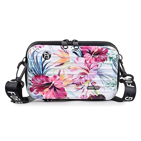 Image of 3D Sling Box Bag /Forever Young Sling bag /Cross body Shoulder bag /Stylist Cosmetic Bag /Women Sling Bag /Trendy Suitcase Type Bag For Girls