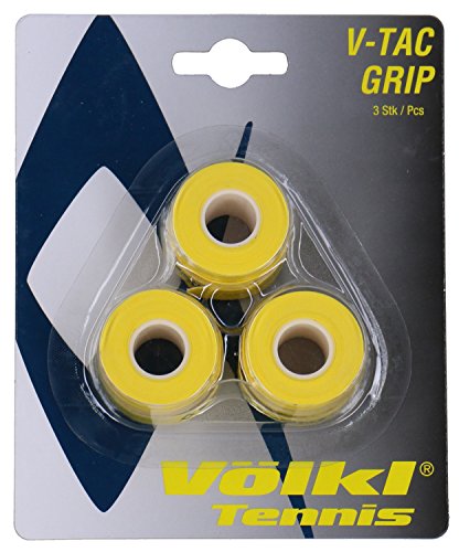 Volkl V-Tac - Juego de 3 agarres para tenis, color amarillo