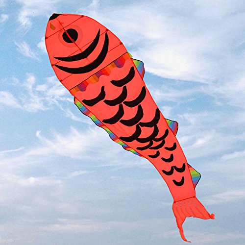 Large kite big carp kite long 4.5 meters red carp breeze