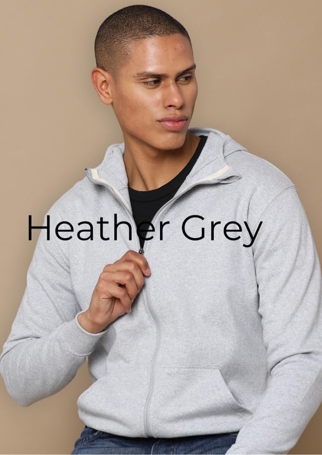 Image of REPUBLIC Cotton Fleece Regular Fit Hooded Sweatshirt Full Sleeves Solid Jumper Sweatshirt for Men