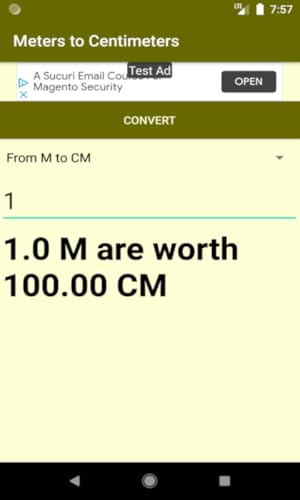 Converter meters to centimeters