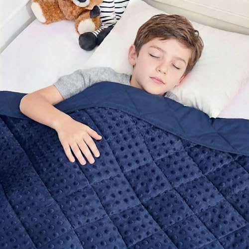 yescool Weighted Blanket Kids 5 Pounds, Kids Birthday Blanket Gifts for Boys Girls, Small Weighted Throw...