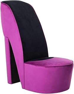 FAMIROSA Sillón con Forma de Zapato de tacón Terciopelo Morado