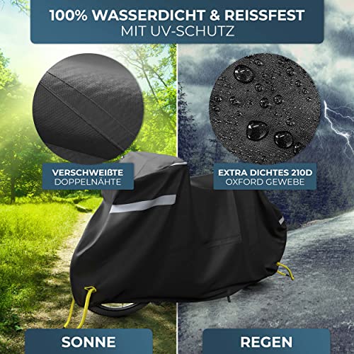 Xcelenze - Wasserdichte Radabdeckung mit Reflektoren - Reissfest & UV-Schutz | Radgarage Rad-Schutzhülle für Erwachsene 