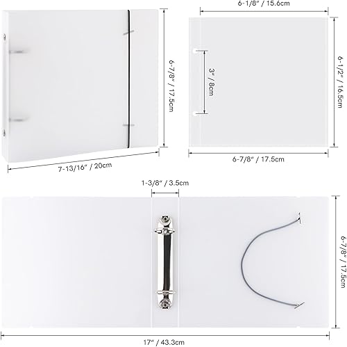 Miniatura 10 de Carpeta de almacenamiento para plantillas de galletas para almacenamiento de plantillas de 6 x 6 pulgadas, troquelados, álbumes de recortes, sello