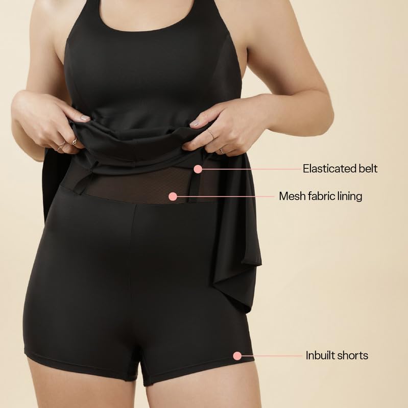 Image of Women Bliss Swim Dress - Racerback | Racerback Design | Adjustable Straps | UPF 40+ | in-Built Cups