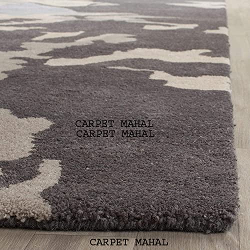 Image of Carpet Mahal Export Quality Handmade Tuffted Pure Woollen Carpet for Living Room Bedroom Size 5 x 8 feet (150X240 Cm) Color-Multi