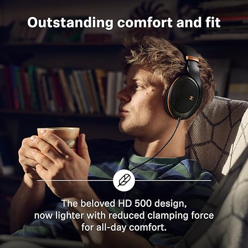 Sennheiser HD 505 - Wired Headphones Over Ear with Transparent Sound and Controlled Bass, Enhanced Comfort Studio Headphones for Music, Work, Gaming, Audiophiles, Students, Traveling, Copper Edition - Image 6