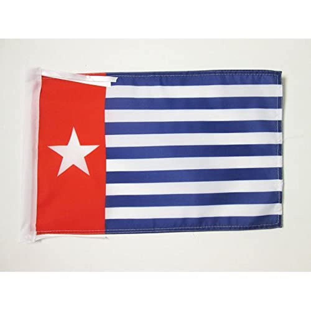 AZ FLAG - Papuan people Flag - 18'' x 12'' - 100% Polyester New Guinea Aborigine Small Banner with Two Cords - Fade Resistant - Vivid Colors - 18x12 in - 45x30 Cm โ image 1