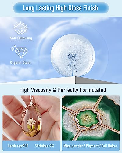Nicpro MG578 Uv Resin 1000G, Upgrade Crystal Clear Ultraviolet Epoxy Resin Glue Kit thumb #3
