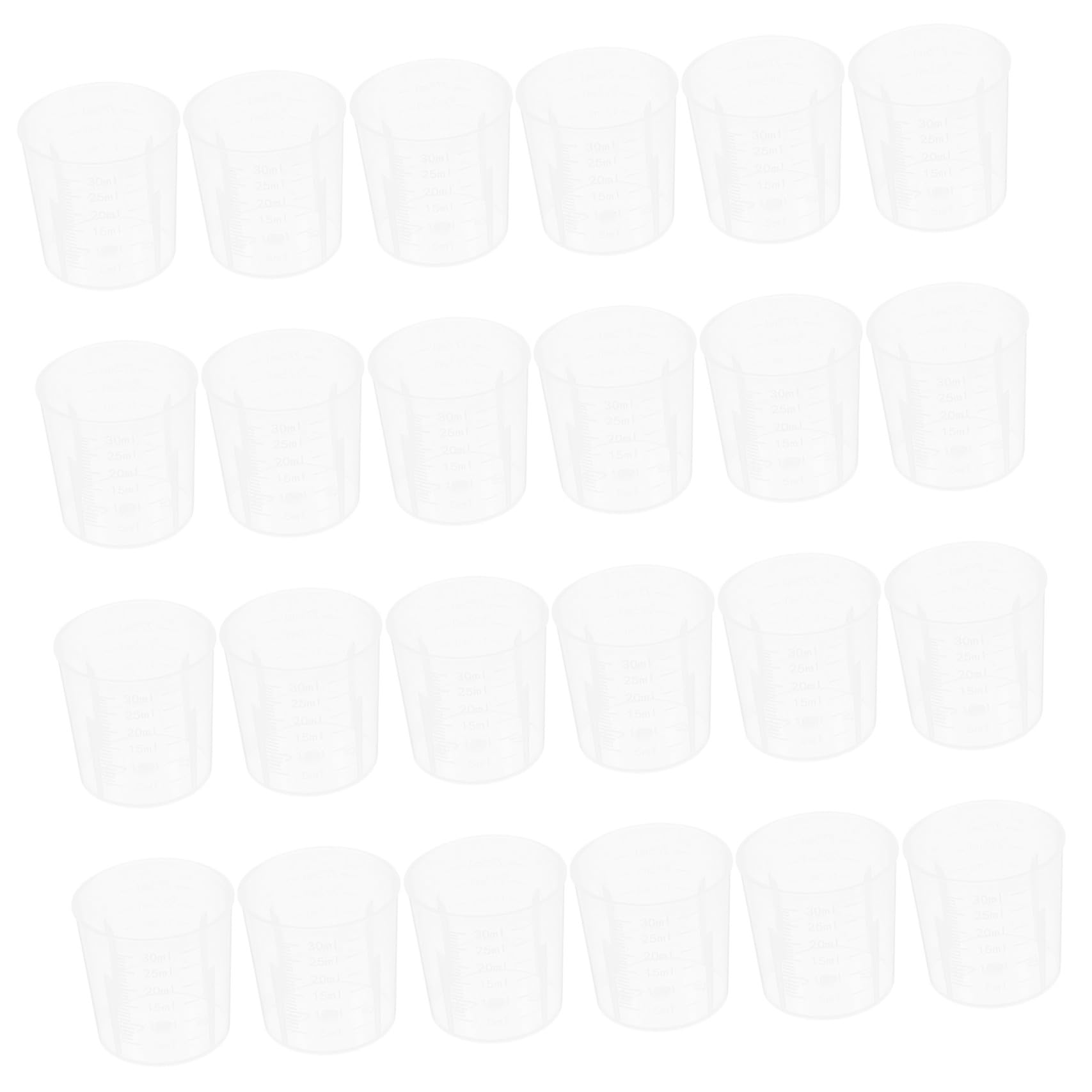 Mobestech Juego De 5 Vasos Medidores De Epoxi De Medición Precisa Pequeños Vasos Medidores Graduados De Plástico Para Mezclar Pigmentos 100 Unidades X 5