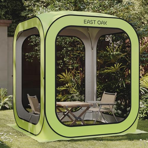 EAST OAK Screen House Tent Pop-Up, Portable Screen Room Canopy Instant Screen Tent 6 x 6 FT with...