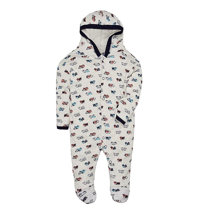 Image of Hooded Rompers /Sleepsuits /Jumpsuit /Night Suits for Baby Boys & Girls, Infants, New Borns Pack of 2 Pec