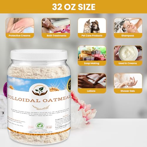Image of Dirty Treasures Colloidal Oatmeal Bath | Eczema & Itchy Skin Relief | Baby-Safe, 100% Natural, Fragrance-Free | 2 lb (32oz)