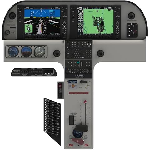 Yumcute SR22 Cockpit Poster Training, Airplane Cockpit Wall Art Poster, Airplane Cockpit High Detail Instruments Poster for Training, Teaching, Decoration - 55.5×39.4 In Cover