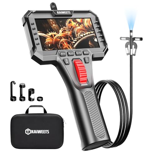 Two-Way Articulating Borescope Camera with Light, 0.25in Slim Probe, Industrial...