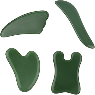 Healvian 4 Peças Placa De Raspagem Massageador Facial Ferramentas De Massagem Corporal Ferramentas De Beleza Placa De Massagem Facial Raspador Muscular Guasha Raspagem Corporal Placa De