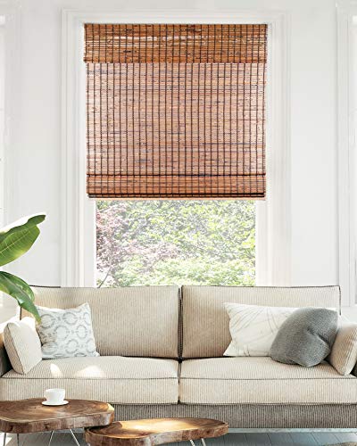 CHICOLOGY Bamboo Blinds, Bamboo Shades, Roman Shades for Windows, Roman Window Shades, Window Shades for Home, Bamboo Shades for Patio, Blinds & Shades, Window Shade, 36"W X 64"H, Beaver