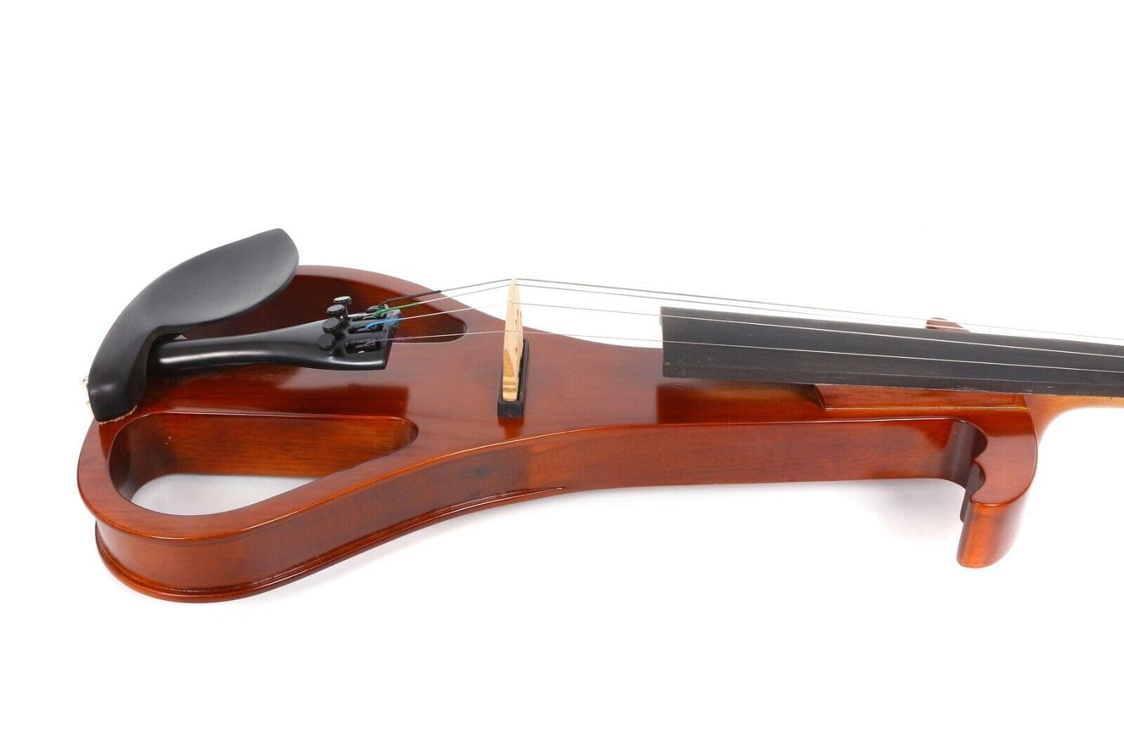 Violino Elettrico a 4 Corde 4/4 Violino Silenzioso di Dimensioni Standard con Accessori in Ebano Custodia Marrone (Violino Elettrico 4/4) (Violino Elettrico 4/4)
