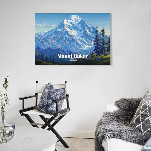 Impression d'art Mount Baker sur toile moderne haute finition