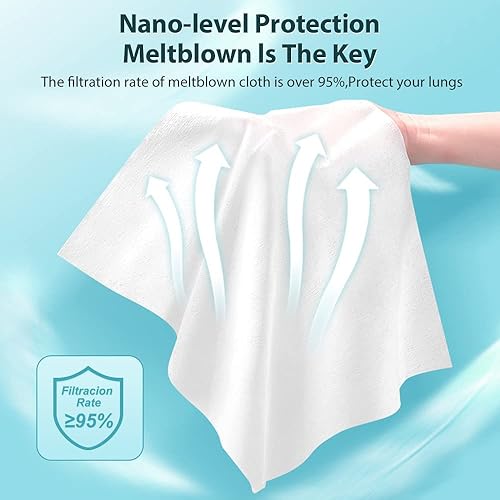 Miniatura 6 de NINFICHO KF94 - Funda facial para niños, 4 capas de protección no tejida para niños, diseño 3D transpirable para 4 a 15 años