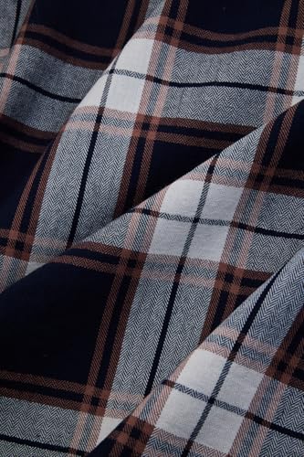 Image of SNITCH Men Casual Shirt | Regular Fit Full Sleeve Spread Collar Plaid Checks Style | 100% Cotton Twill & Breathable Fabric, Social Outings & Office